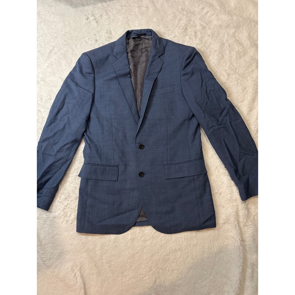 J.Crew Ludlow Blazer Men 36R Blue Good Tollegno 1900 Wool Slim Fit Jacket